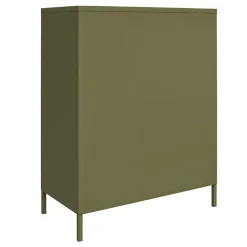 Dorel Home Bradford - Wandkast met 2 groene metalen deuren Clearance