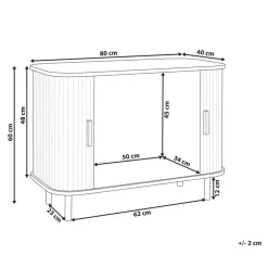Beliani BRADLEY - Commode - Lichthout/Zwart - MDF Hot