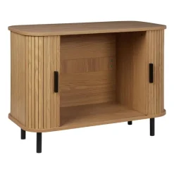Beliani BRADLEY - Commode - Lichthout/Zwart - MDF Hot