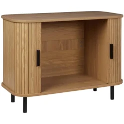 Beliani BRADLEY - Commode - Lichthout/Zwart - MDF Hot