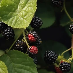 Plant in a Box Bramenplant - Set van 2 - Rubus fruticosus 'Thornfree' - Hoogte 50-60cm - ⌀15cm New