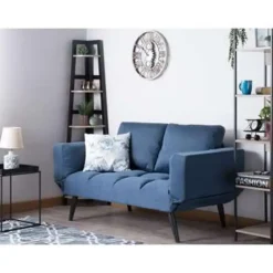 Beliani BREKKE - Slaapbank - Blauw - Polyester Best