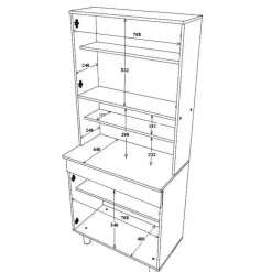 Parisot Buffetkast Easy 4 deuren & 1 lade - wit Clearance