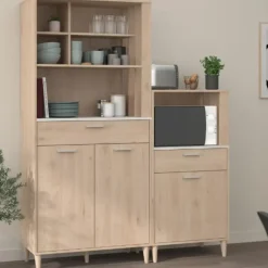 Parisot Buffetkast Galatee met 2 deuren & 1 lade - eikdecor/wit Outlet