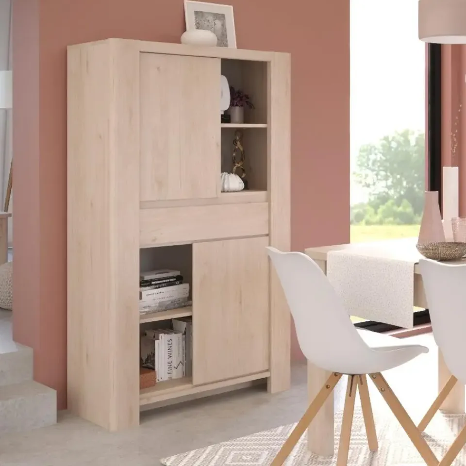 Parisot Buffetkast Porto 90cm met 2 deuren & 1 lade - jackson eik Hot