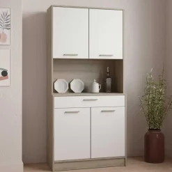 CBA Buffetkast Romanie-Kronberg eik/mat wit New