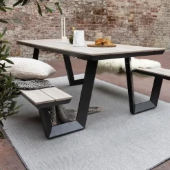 Eva Interior Buitenkleed Mono - Grijs/Wit - Dubbelzijdig - - 230 x 160 cm Sale