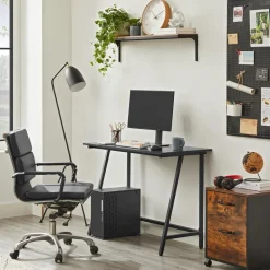 Merkloos Bureau - industrieel - 100x50x75 cm - zwart