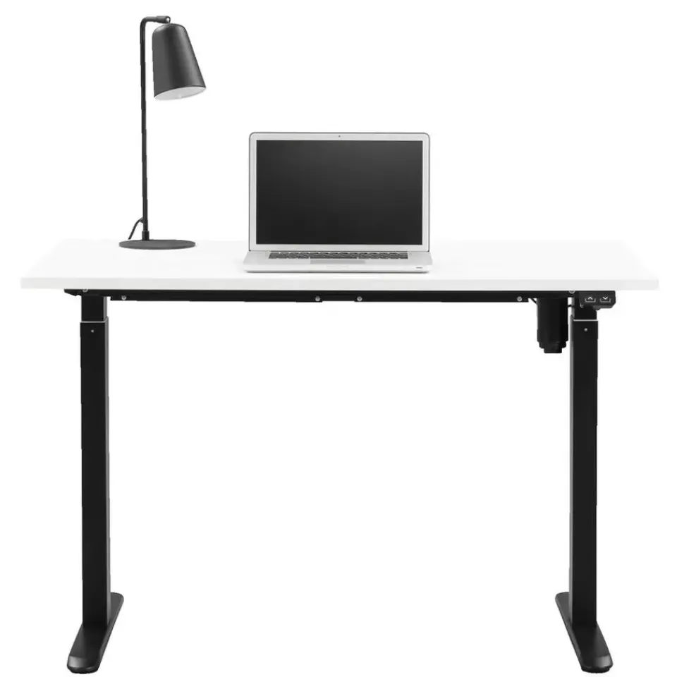 Homeworx Bureau zit/sta elektrisch verstelbaar - wit/zwart - 75/118x120x70 cm Clearance
