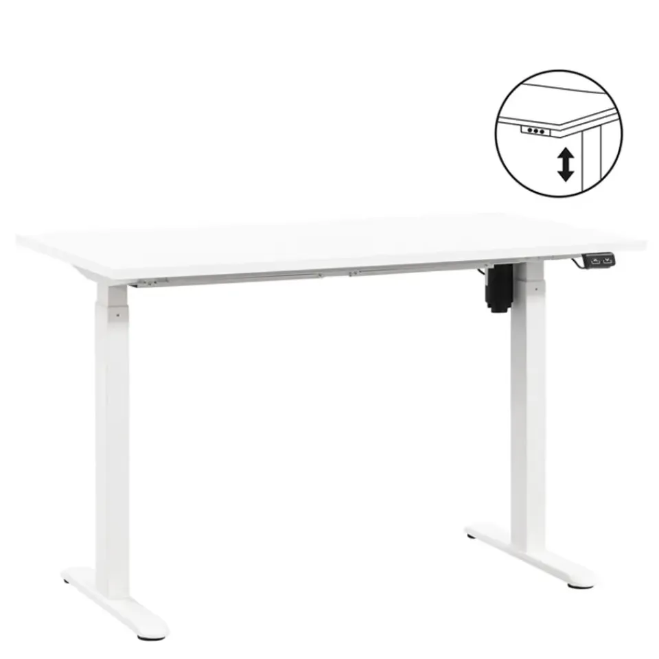 Homeworx Bureau zit/sta elektrisch verstelbaar - wit/wit - 75/118x120x70 cm Clearance