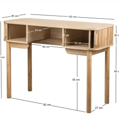 Nordlys Bureau met 2 deuren van essen hout Outlet