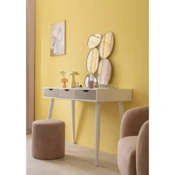 Leen Bakker Bureau Montijo - wit/bruin - 77,1x110x50 cm Outlet