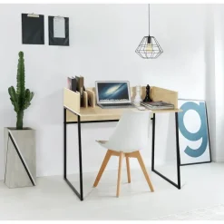 Nordlys Bureau van metaal en hout in crèmekleur Outlet