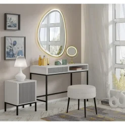 Homlando Bureaucontainer Ravenna - wit/zwart - Metall - 41x40x55 cm Discount