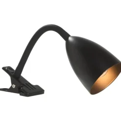 Leen Bakker Bureau-klemlamp knijper - zwart metaal - E14 - 35xØ9 cm Discount