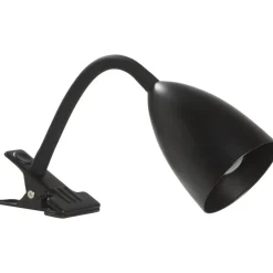 Leen Bakker Bureau-klemlamp knijper - zwart metaal - E14 - 35xØ9 cm Discount