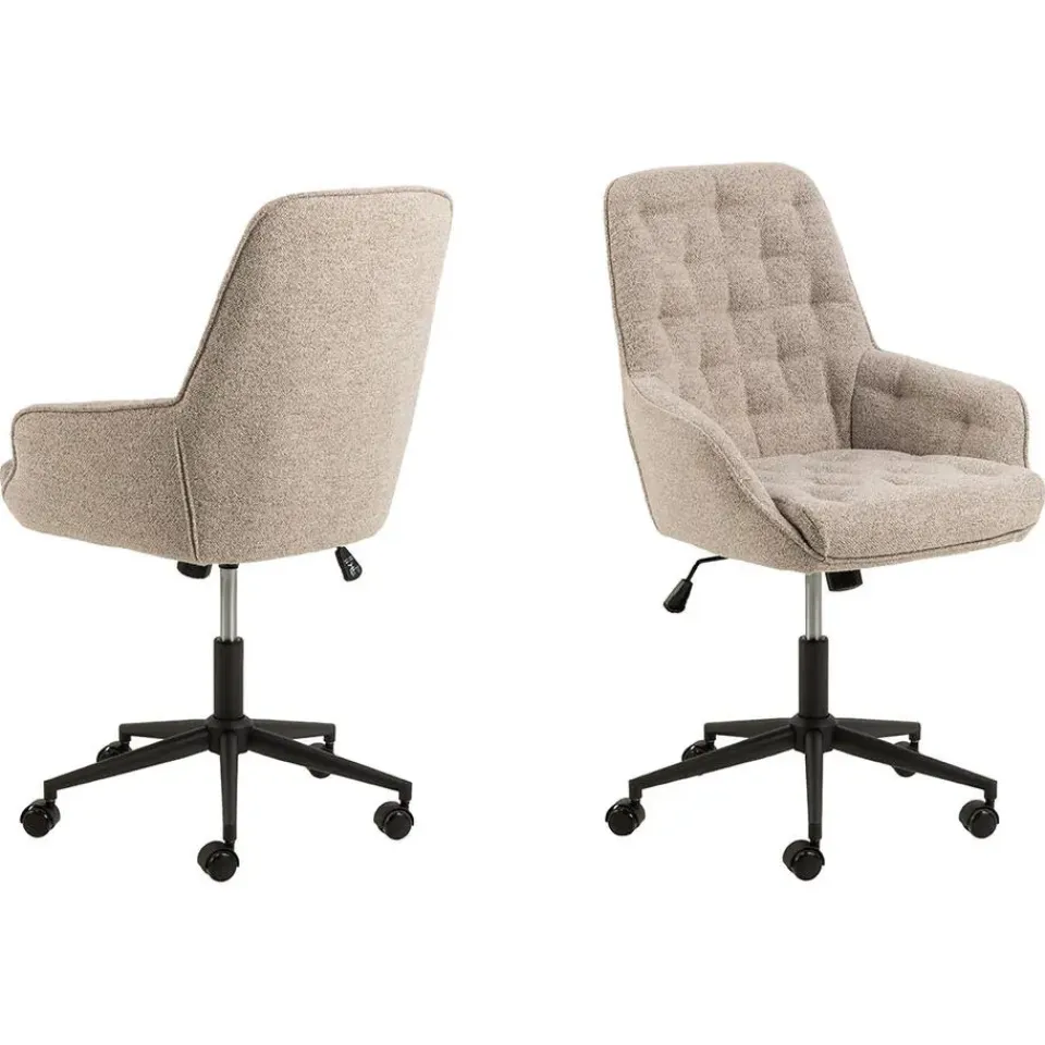 Giga Living Bureaustoel Beige Stof - Zithoogte 57cm - Alleri Online