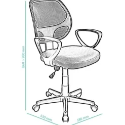 Merkloos Bureaustoel Buritos - Solide, Verstelbaar en Ergonomisch - Roze New