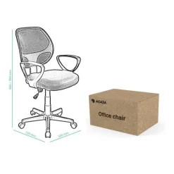 Merkloos Bureaustoel Buritos - Solide, Verstelbaar en Ergonomisch - Roze New