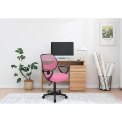 Merkloos Bureaustoel Buritos - Solide, Verstelbaar en Ergonomisch - Roze New