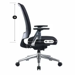 Sedero Bureaustoel Montana - Zwart - Voldoet aan NEN-EN 1335 norm Hot