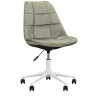 Leen Bakker Bureaustoel Senja - geblokt groen - wit metaal Discount