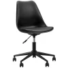 Leen Bakker Bureaustoel Senja - kunststof - zwart - zwart metaal Best