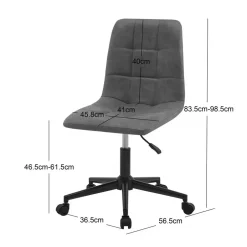 Nordlys Bureaustoel van beige stof met metalen onderstel Outlet