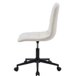 Nordlys Bureaustoel van beige stof met metalen onderstel Outlet