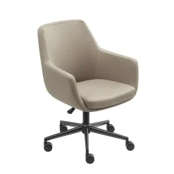 Sedero Bureaustoel/Eetkamerstoel Volos - Taupe - PU-leer Hot