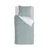 Byrklund - Dekbedovertrek Side Way - 140x220 cm - Jade / Wit Discount