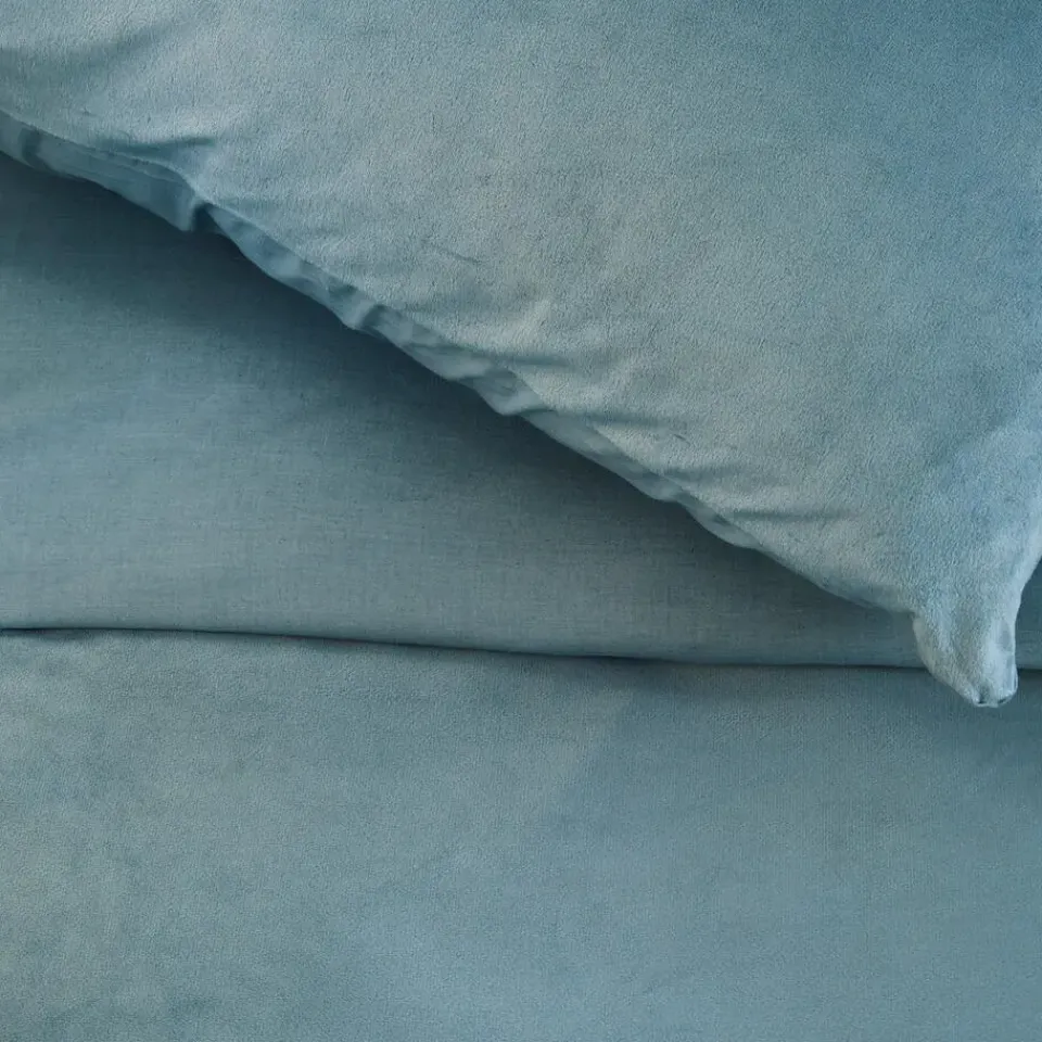 Byrklund - Dekbedovertrek Go Velvet - 140x220 cm - Petrol Sale