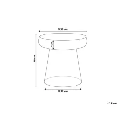 Beliani CALDERA - Bijzettafel - Goudbruin - Glas