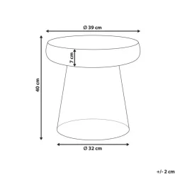 Beliani CALDERA - Bijzettafel - Goudbruin - Glas