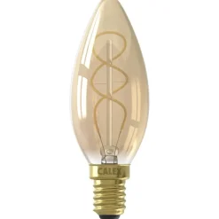 Calex LED kaarslamp - goudkleur - E14 - 2,5W - 136LM - dimbaar New