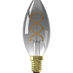 Calex LED kaarslamp - titaniumkleur - E14 - 4W - 136LM - dimbaar