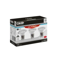 Calex LED reflectorlamp - SMD - zilverkleur - GU10 - 4,9W - 3 stuks - dimbaar Outlet