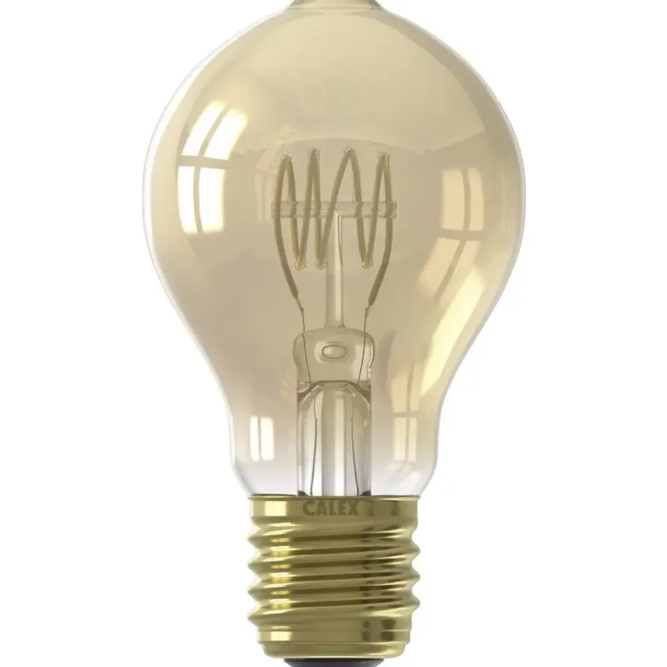 Calex LED standaardlamp - goudkleur - E27 - 5.5W - 470LM - dimbaar Sale