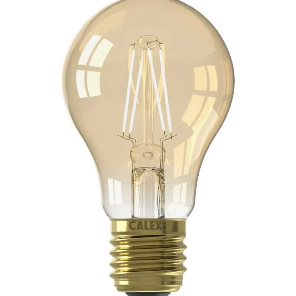 Calex LED standaardlamp - goudkleur - E27 - 4,5W - 470LM - dimbaar Online