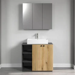 Calicosy - Badkamerkast met spiegel PUREBLISS - 20x90x80 cm Discount