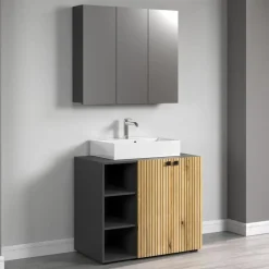 Calicosy - Badkamerkast met spiegel PUREBLISS - 20x90x80 cm Discount