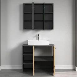 Calicosy - Badkamerkast met spiegel PUREBLISS - 20x90x80 cm Discount