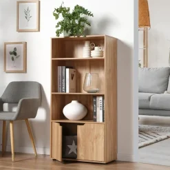 Calicosy - Boekenkast - Hout - 120x58,5x29 cm Best