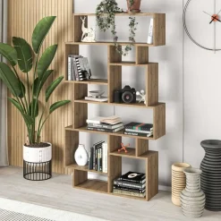 Calicosy - Boekenkast met vakken KARMATO - 25,5x96x168,5 cm Sale