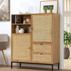 Calicosy - Buffetkast JAYA - Licht hout - 120x100x40 cm Clearance