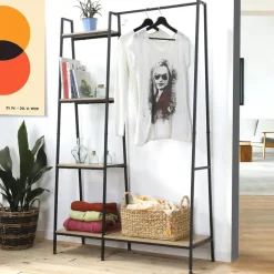 Calicosy - Kledingkast LEXIE - Hout - 160x101x35 cm