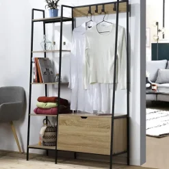 Calicosy - Kledingkast LEXIE - Hout - 160x105x35 cm Hot