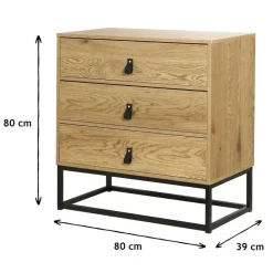 Calicosy - Ladekast JILL - Eik - 79.5x80x39 cm Best