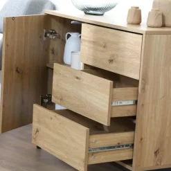 Calicosy - Ladekast LENNY - Eik - 80x90x40 cm Best