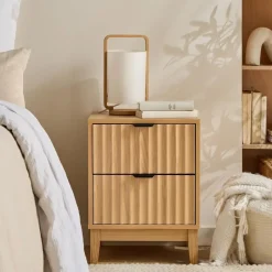 Calicosy - Nachtkastje BOLOGNE - Licht hout - 52x40x40 cm Hot